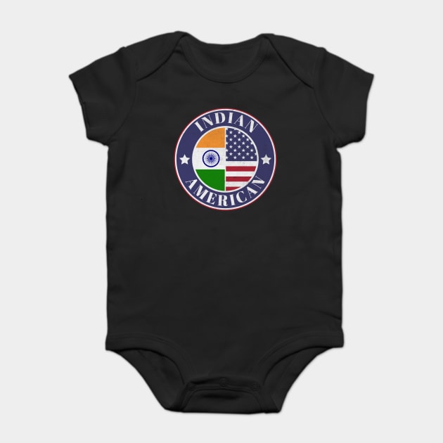 Proud Indian-American Badge - India Flag Baby Bodysuit by Yesteeyear